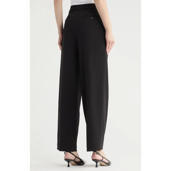 New Rag & Bone Marina Wide Leg Pleated Ponte Trouser Black Medium $358 - Picture 2 of 9